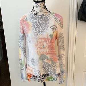 🦚Sioni Multicolor Floral and Paisley Sweater